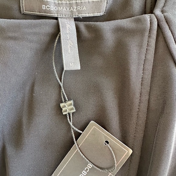 NWT BCBGmaxazria Stretch bofycon dresses black M ruched - Picture 16 of 16